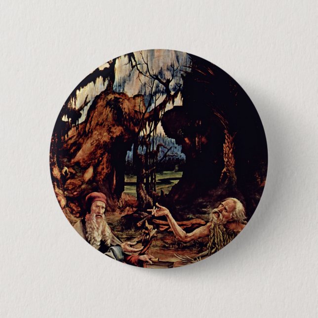 Badge Rond 5 Cm Autel principal d'autel d'Isenheim ancien de (Devant)