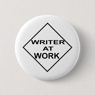 Badge Rond 5 Cm Auteur au travail - cadeau pour des auteurs