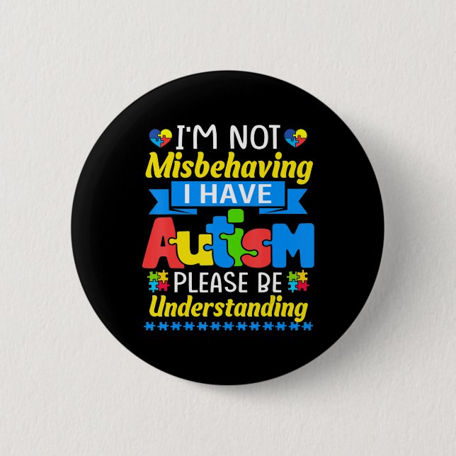 Badge Rond 5 Cm Autism (Devant)