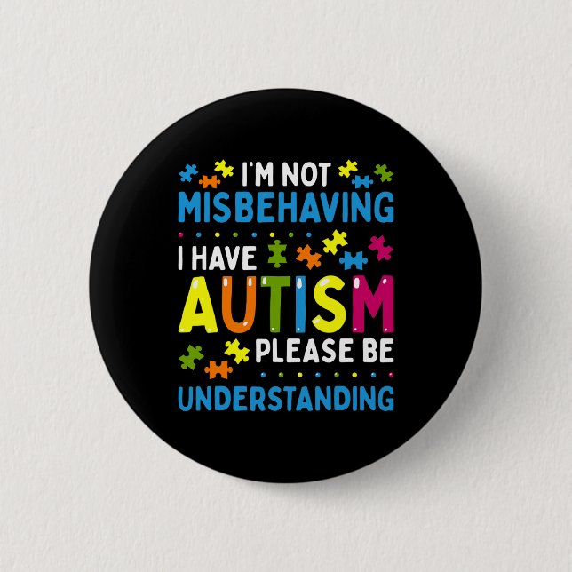 Badge Rond 5 Cm Autism (Devant)