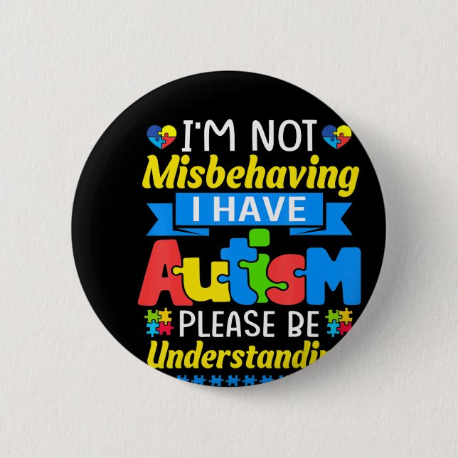 Badge Rond 5 Cm Autism (Devant)
