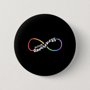 Badge Rond 5 Cm Autism Awareness Autistic Acceptance Rainbow Infin