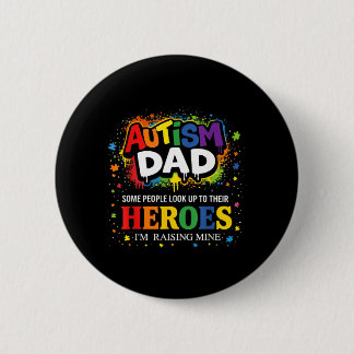 Badge Rond 5 Cm Autism Dad Puzzles Proud Son Hero Autism Awareness