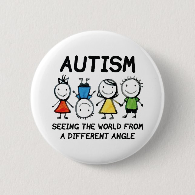 Badge Rond 5 Cm Autisme (Devant)