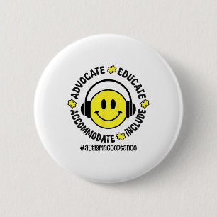 Badge Rond 5 Cm Autisme Accepter Comprendre l'amour Sensibilisatio