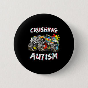 Badge Rond 5 Cm Autisme Chemise Garçons Enfants Chemise Monster Ca