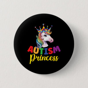 Badge Rond 5 Cm Autisme Princesse Licorne Mignonne Fille Autisme 