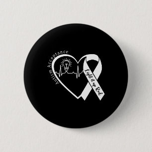 Badge Rond 5 Cm Autisme - Rouge à la place - Acceptation Non Sensi
