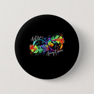 Badge Rond 5 Cm Autisme Rouge Au Lieu Du Symbole Infini Acceptatio
