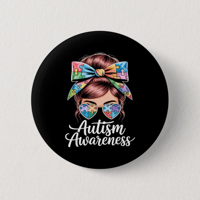 Badge Rond 5 Cm Autisme sensibilisation autiste  (Devant)