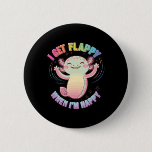 Badge Rond 5 Cm Autisme Soutien Stimming Axolotl Je Obtiens Flappy