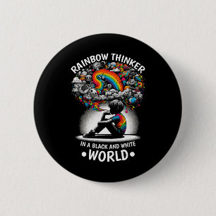 Badge Rond 5 Cm Autisme Tdah Trouble du Spectre Autistique Neurodi