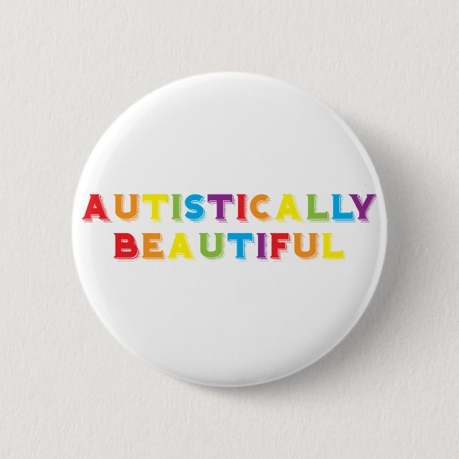 Badge Rond 5 Cm Autistement Belle (Devant)