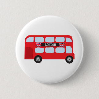 Badge Rond 5 Cm Autobus à deux étages de Londres