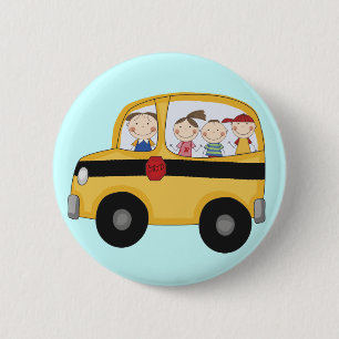 Badge Rond 5 Cm Autobus scolaire avec le T-shirts et les cadeaux