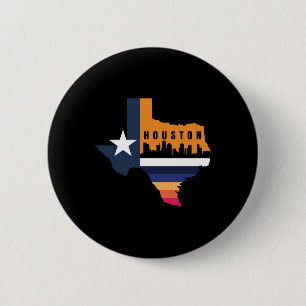 Badge Rond 5 Cm Autocollant américain cadeau Houston Texas America