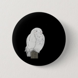 Badge Rond 5 Cm Autocollant de Bonne Chouette de nuit