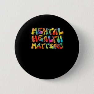 Badge Rond 5 Cm Autocollant Graffiti S en santé mentale