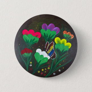 Badge Rond 5 Cm Autocollant - Œuvre d'art faite à la main - Papill