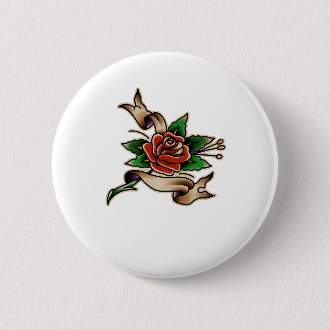 Badge Rond 5 Cm Autocollant Trad Tattoo 005  (Devant)