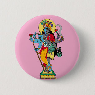 Badge Rond 5 Cm Autocollants Lord Krishnakali