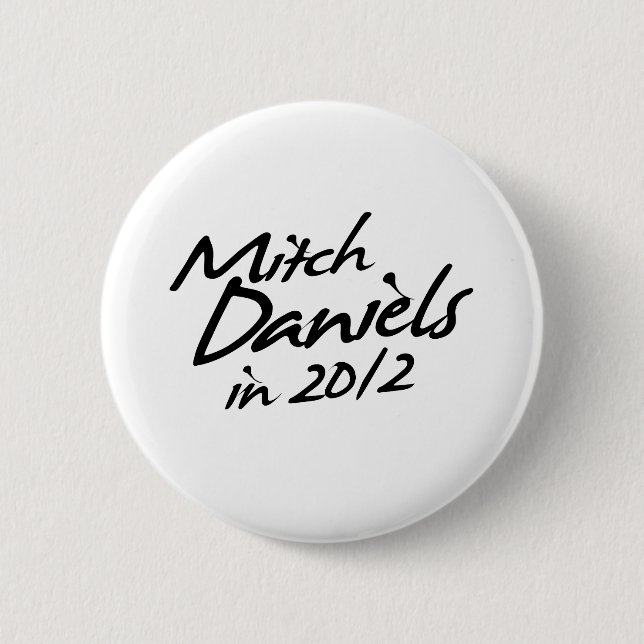 Badge Rond 5 Cm Autographe de MITCH DANIELS 2012 (Devant)