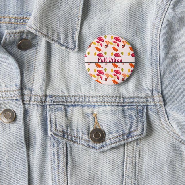 Badge Rond 5 Cm Automne (En situation)