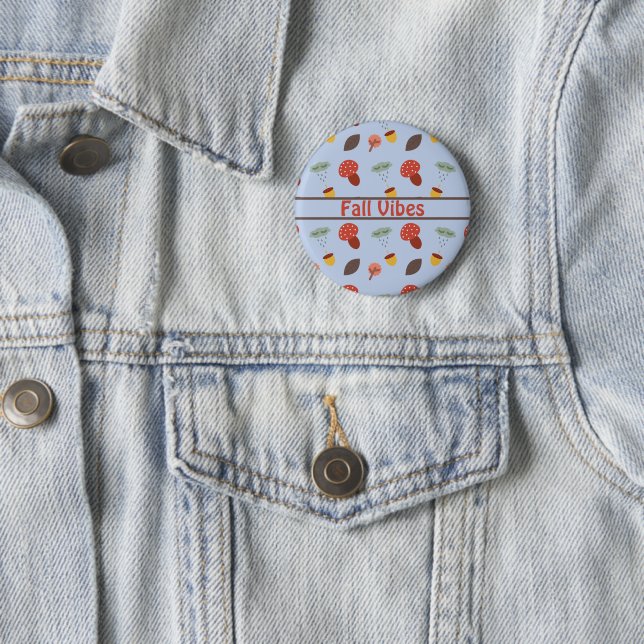 Badge Rond 5 Cm Automne (En situation)
