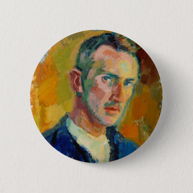 Badge Rond 5 Cm Autoportrait (par Magnus Enckell) (Devant)