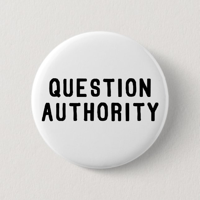 Badge Rond 5 Cm Autorité de question (Devant)