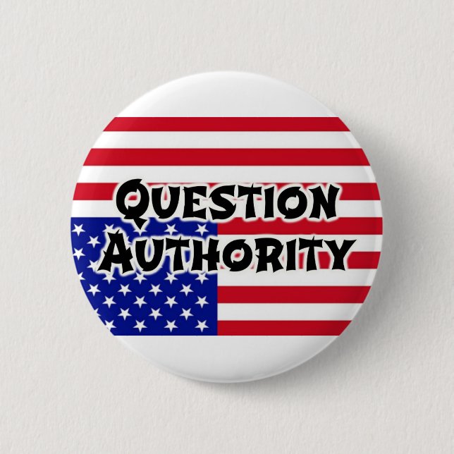 Badge Rond 5 Cm Autorité des questions (Devant)