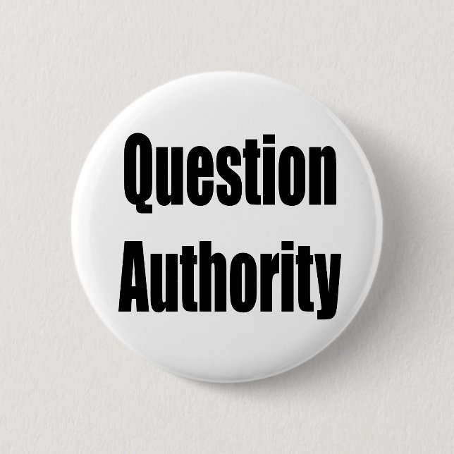 Badge Rond 5 Cm Autorité des questions (Devant)