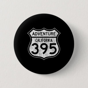 Badge Rond 5 Cm Autoroute de Californie &#; 5 - Randonnée Pêche Es