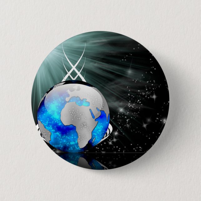 Badge Rond 5 Cm Autour du monde (Devant)
