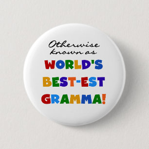 Badge Rond 5 Cm Autrement connu comme T-shirts de Meilleur-est Gra
