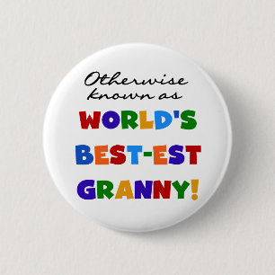 Badge Rond 5 Cm Autrement connu en tant que cadeaux de mamie