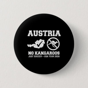Badge Rond 5 Cm Autriche Pas de kangourous juste football 2026 Mai