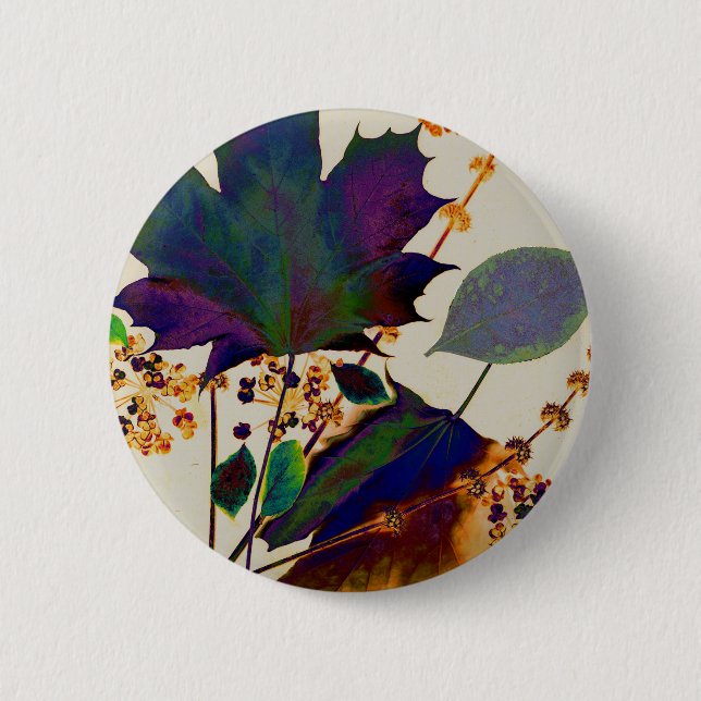 Badge Rond 5 Cm Autumn Leaves (Devant)