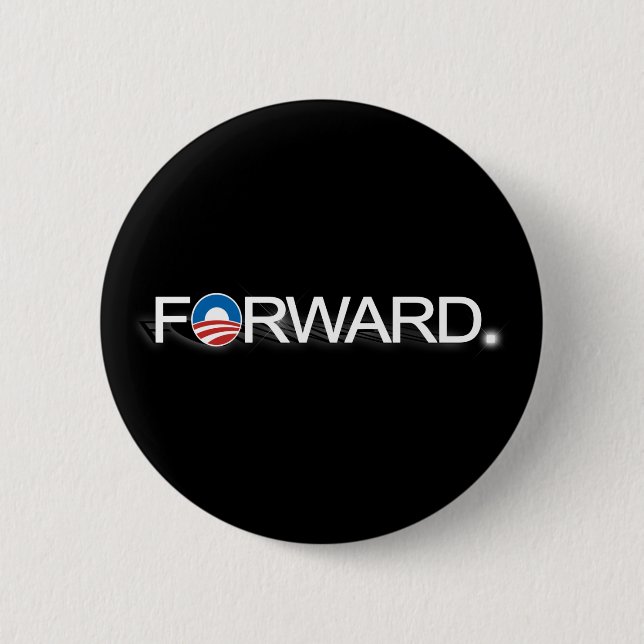 Badge Rond 5 Cm Avancer pour Obama 2012 (Devant)