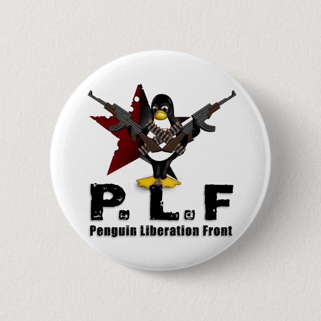 Badge Rond 5 Cm Avant de libération de pingouin (Devant)