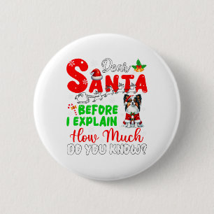 Badge Rond 5 Cm Avant D'Expliquer Combien Vous Connaissez Xmas Pap