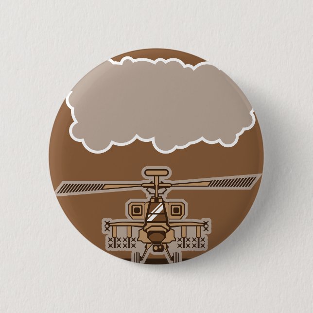 Badge Rond 5 Cm Avant d'hélicoptère (Devant)