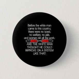 Badge Rond 5 Cm Avant l'homme blanc est venu le noir des 2