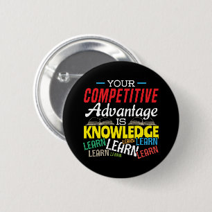 Badge Rond 5 Cm Avantage concurrentiel - Enseignant motivant