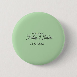Badge Rond 5 Cm Avec amour ajoutez le nom du couple mariage simple