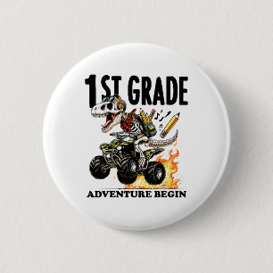 Badge Rond 5 Cm Aventure de 1re année Commencez Retour à l'école G