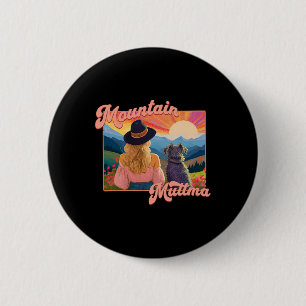 Badge Rond 5 Cm Aventure de randonnée pour chien boho Muttma monta