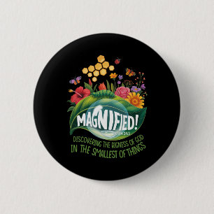 Badge Rond 5 Cm Aventure des insectes les plus petits magnifiés Vb