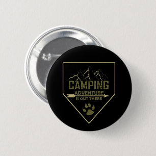 Badge Rond 5 Cm aventure en camping