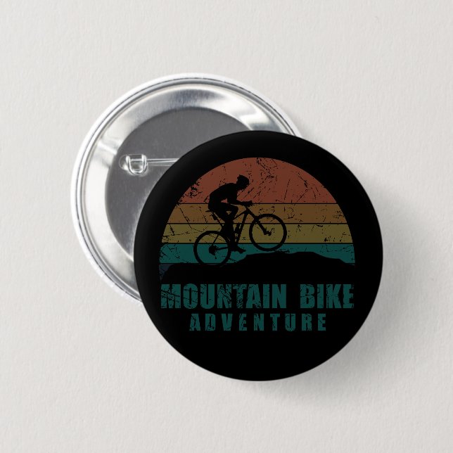Badge Rond 5 Cm Aventure Mtb mountain bike (Devant & derrière)